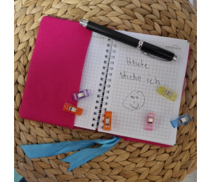 ADVENTSKALENDER 7. Dezember - Stickdatei ITH - Buchhülle A6 Kirschblüten Vögelchen